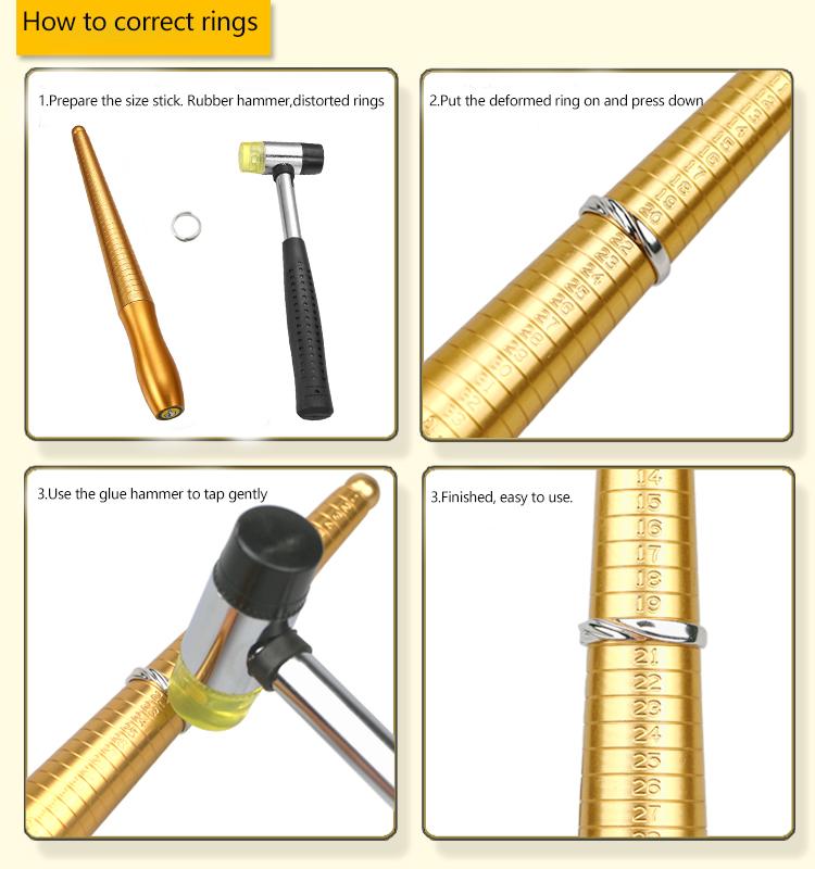 Professional Ring Enlarger Stick Mandrel Handle Hammers Ring Sizer Finger Measuring Stick For DIY Jewelry Making Measuring Tools
Professional Ring Enlarger Stick Mandrel Handle Hammers Ring Sizer Finger Measuring Stick For DIY Jewelry Making Measuring Tools