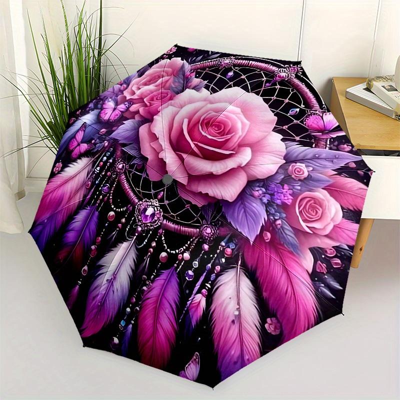 1pc Dreamcatcher with Pink Roses and Feathers Umbrella with Plastic Handle,Suitable for All Seasons Home Travel Outdoor UmbrellaB1647
1pc Dreamcatcher with Pink Roses and Feathers Umbrella with Plastic Handle,Suitable for All Seasons Home Travel Outdoor UmbrellaB1647