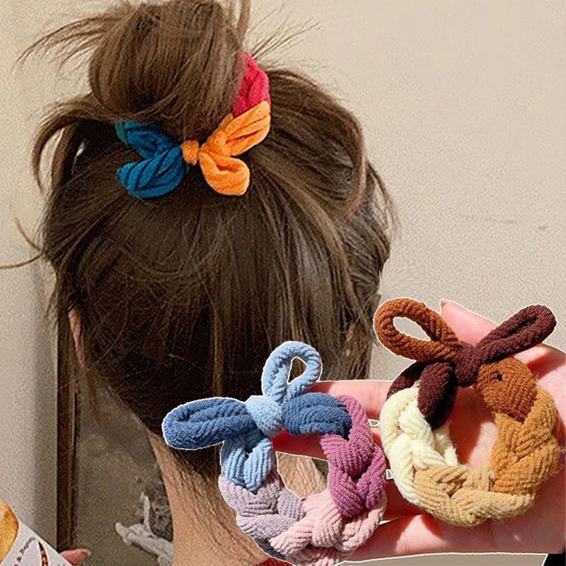 5pcs Design Bow Hair Ties Band Colorful Hand-Woven Hair Rope For Women HIgh Elastic Scrunchies Hairband Ponytail Hair Accessories
5pcs Design Bow Hair Ties Band Colorful Hand-Woven Hair Rope For Women HIgh Elastic Scrunchies Hairband Ponytail Hair Accessories