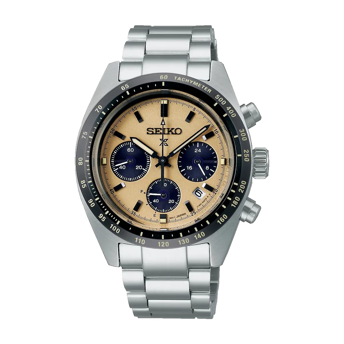 Seiko Prospex Speedtimer Solar Chronograph Sport Beige Dial Watch SSC817P1, Black, Chronograph.
Seiko Prospex Speedtimer Solar Chronograph Sport Beige Dial Watch SSC817P1, Black, Chronograph.