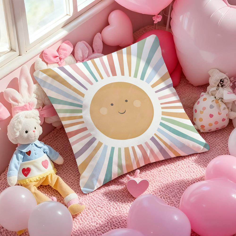 Cartoon rainbow sun Cushion Cover Pattern Printed Pillowcase for Living Room Sofa Cushion Cover & Bedroom Decor 12x12Inch
Cartoon rainbow sun Cushion Cover Pattern Printed Pillowcase for Living Room Sofa Cushion Cover & Bedroom Decor 12x12Inch