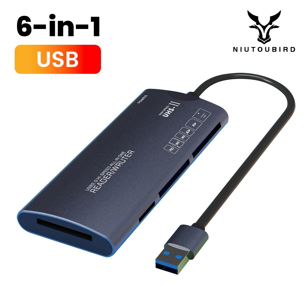 6IN 1 Multifunctional Card Reader USB High Speed Data Transfer Adapter Type C SD/TF/XD/CF/M2 Memory Reading For Cameras Computer
6IN 1 Multifunctional Card Reader USB High Speed Data Transfer Adapter Type C SD/TF/XD/CF/M2 Memory Reading For Cameras Computer