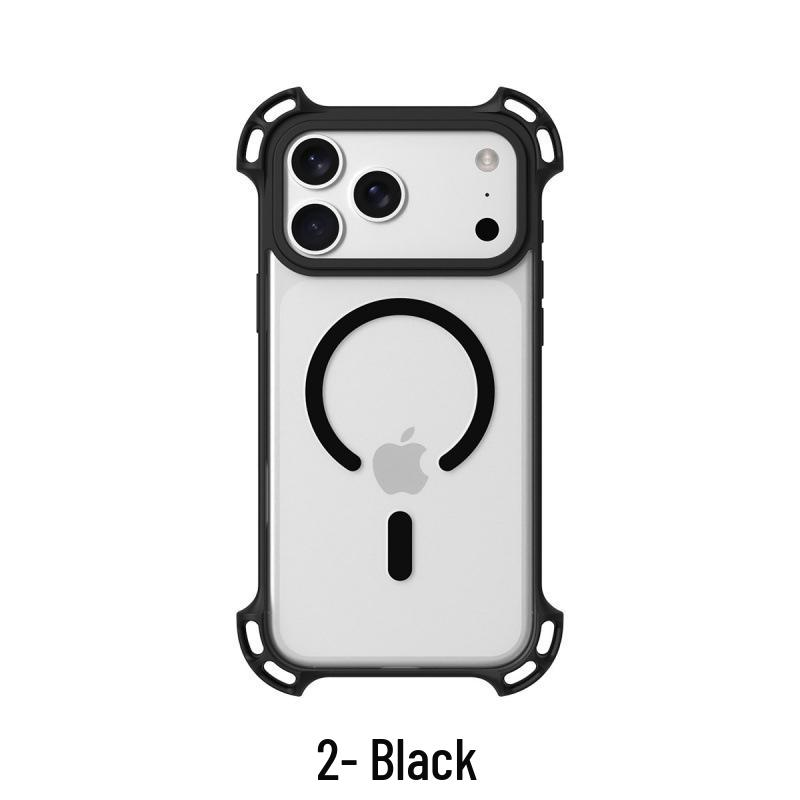 Magnetic Airbag Drop-Proof Case for iPhone 17 Pro, 16, 15, 14, 12; Transparent with Strong Suction, Orange Trim 15
Magnetic Airbag Drop-Proof Case for iPhone 17 Pro, 16, 15, 14, 12; Transparent with Strong Suction, Orange Trim 15