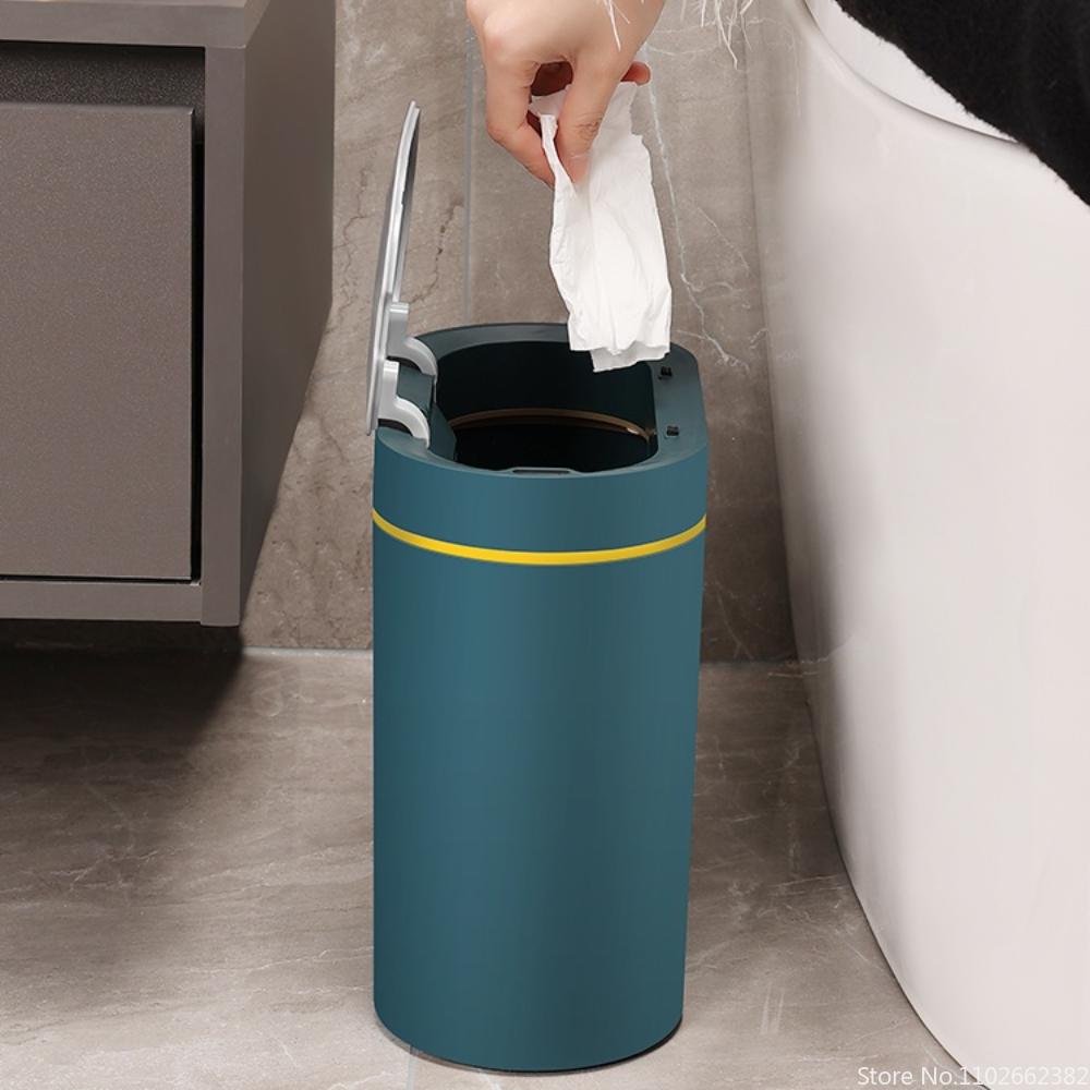 Induction trash can smart bathroom automatic home toilet toilet paper basket narrow gap with lid electric trumpet 7L
Induction trash can smart bathroom automatic home toilet toilet paper basket narrow gap with lid electric trumpet 7L