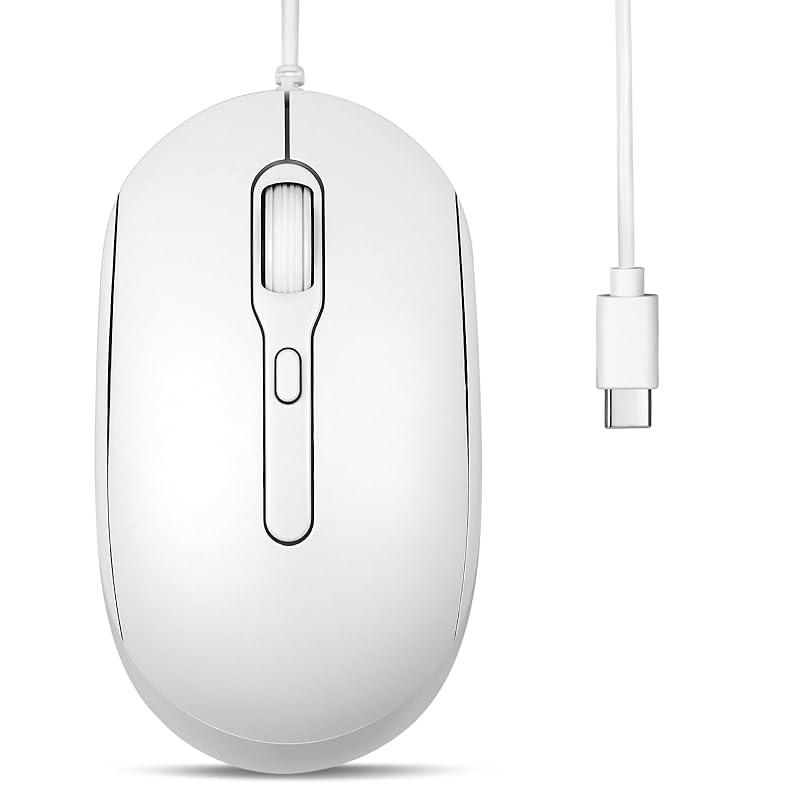 Perixx PERIMICE-222CW Type C wired mouse silent click 1.8m cable white 
Perixx PERIMICE-222CW Type C wired mouse silent click 1.8m cable white