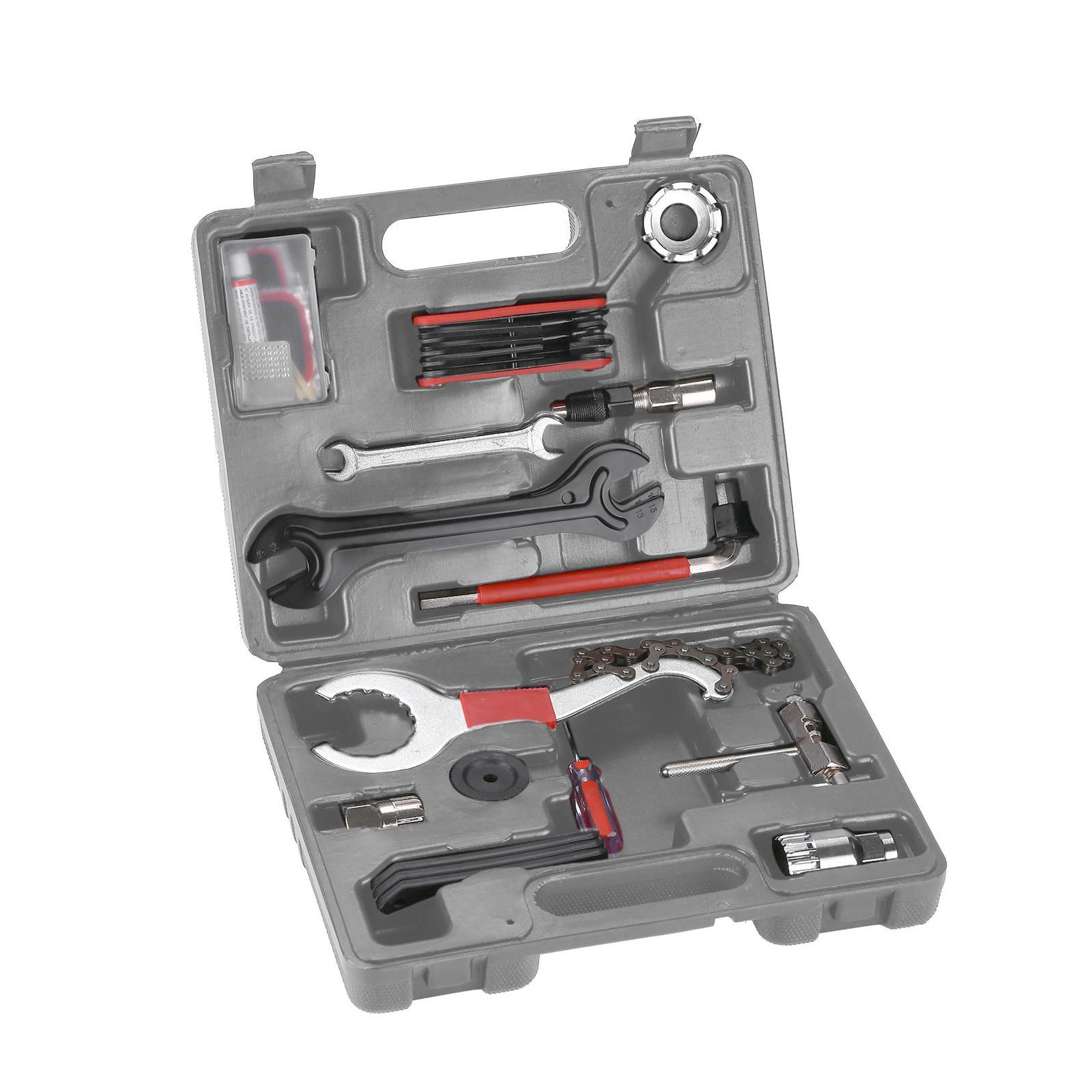 Road Bike Repair Tool Kits with Flywheel Remover Wrenches Chain Breaker Cycling Multitool Bicycles Maintenance Tool
Road Bike Repair Tool Kits with Flywheel Remover Wrenches Chain Breaker Cycling Multitool Bicycles Maintenance Tool