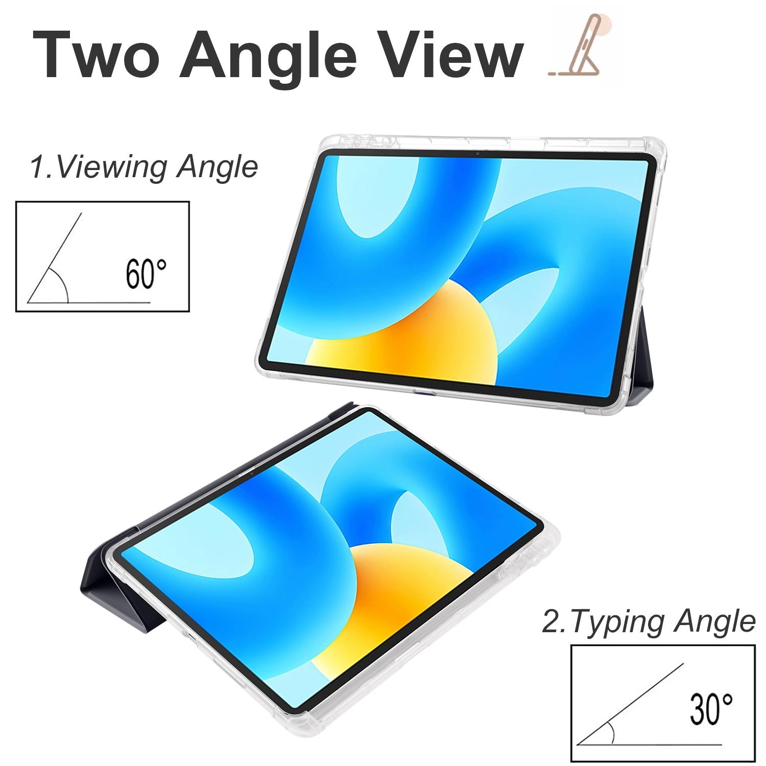 For Huawei MatePad 11.5 Smart Trifold Stand Case PU Leather Transparent TPU Back Tablet Cover with Pencil Holder Black
For Huawei MatePad 11.5 Smart Trifold Stand Case PU Leather Transparent TPU Back Tablet Cover with Pencil Holder Black