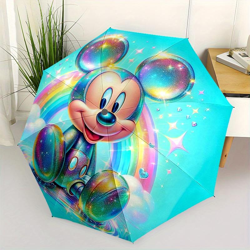 Mickey Mouse,Rainbow Sparkle Themed Automatic Opening and Closing Folding Umbrella, Reinforced 8 Ribs, Compact Travel Design, Fashionable Fo
Mickey Mouse,Rainbow Sparkle Themed Automatic Opening and Closing Folding Umbrella, Reinforced 8 Ribs, Compact Travel Design, Fashionable Fo