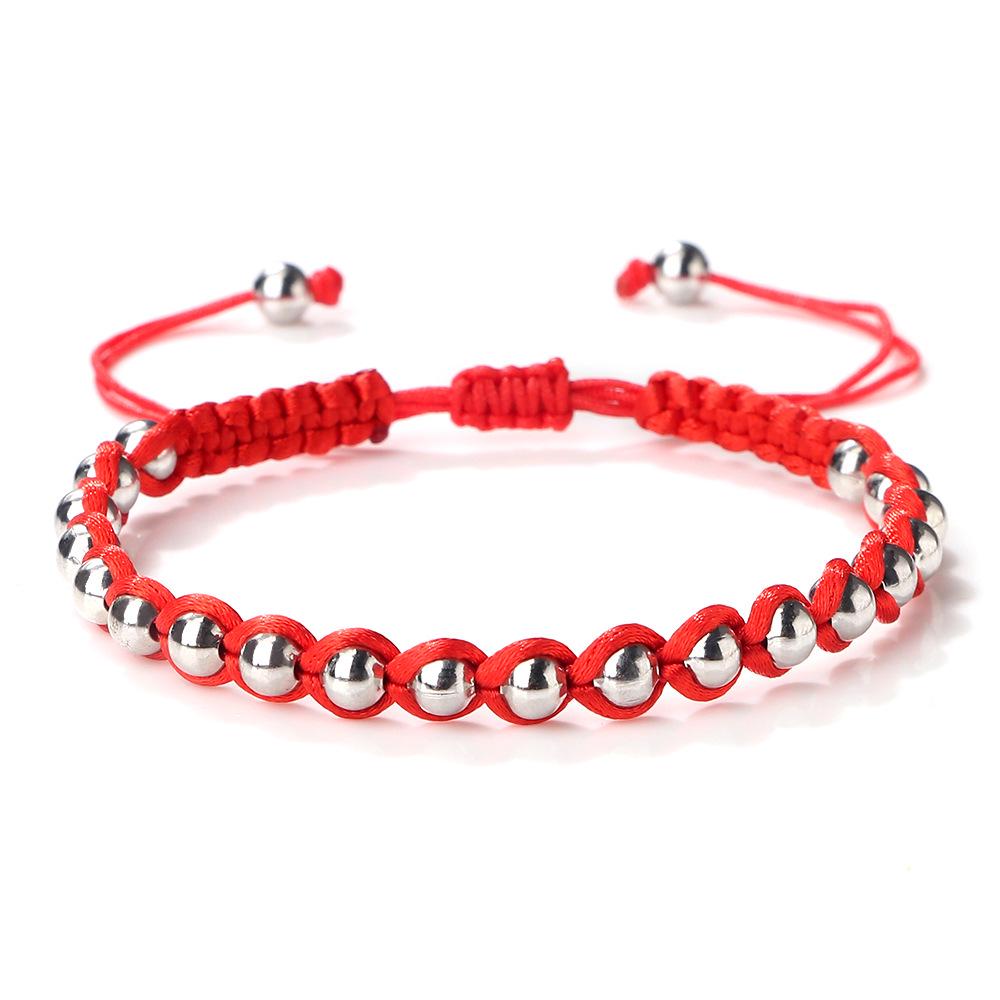 Zodiac Year Handmade Red Rope Woven Bracelet with Metal Beads, Unisex Light Luxury Style.
Zodiac Year Handmade Red Rope Woven Bracelet with Metal Beads, Unisex Light Luxury Style.