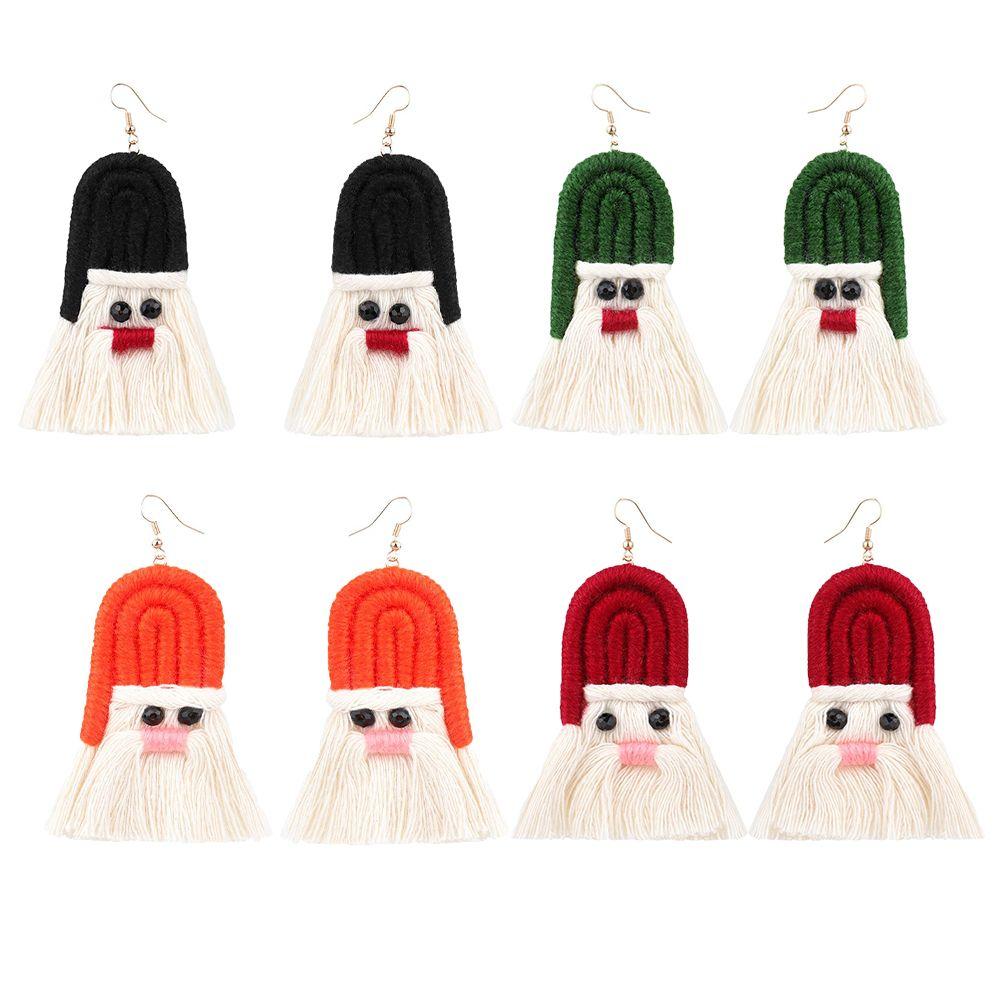 Cartoon Bohemian Handmade Woven Christmas Earrings Santa Claus Tassel Earrings Jewelry Accessories
Cartoon Bohemian Handmade Woven Christmas Earrings Santa Claus Tassel Earrings Jewelry Accessories