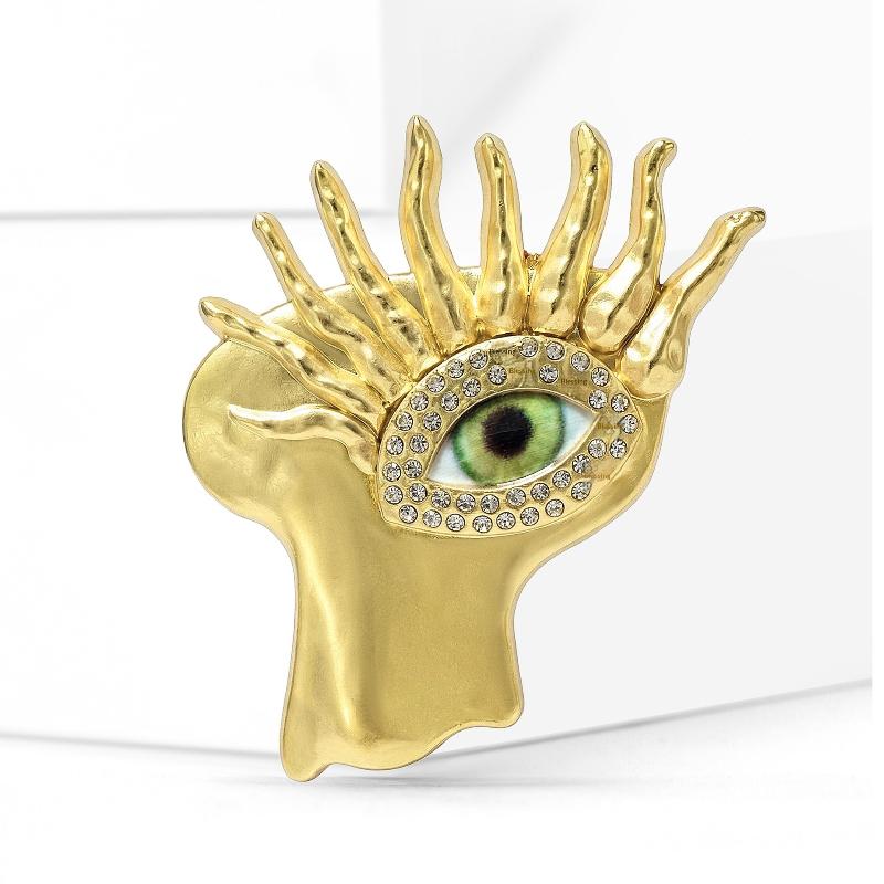 Big Eyed Metal Brooch Exaggerated Luxury Vintage Gold Eye Artistic Lapel Pin Jewelry Decoration Accessories Gifts 1pc
Big Eyed Metal Brooch Exaggerated Luxury Vintage Gold Eye Artistic Lapel Pin Jewelry Decoration Accessories Gifts 1pc