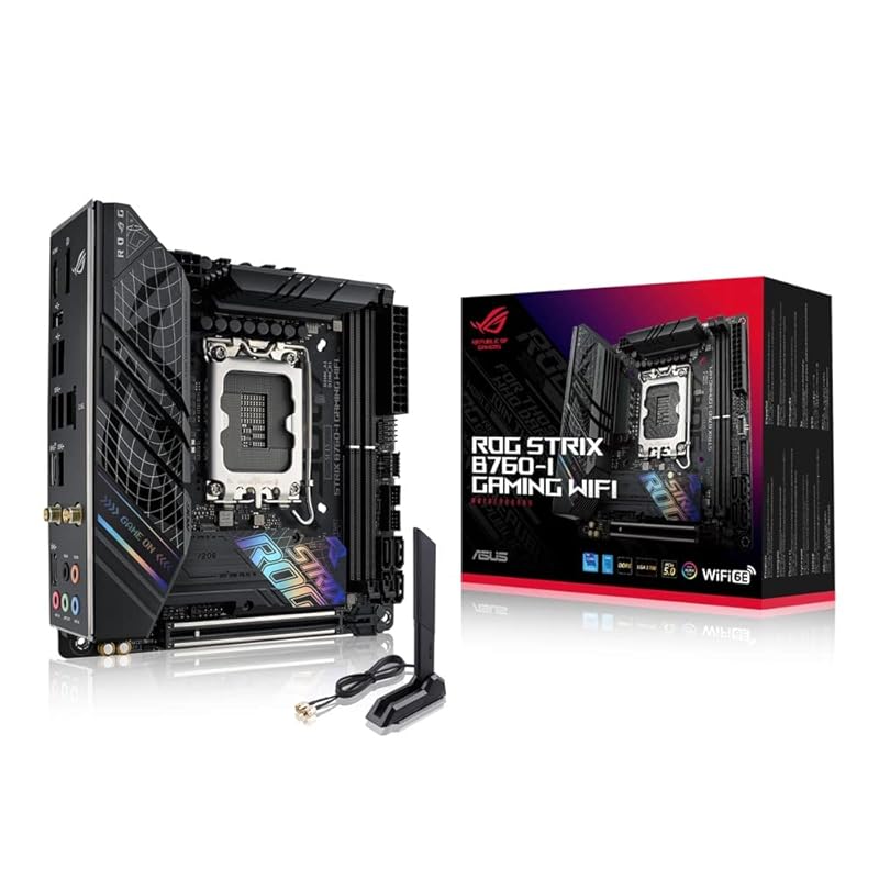 ASUS INTEL 13th, 12th generation CPU B760-I mounted LGA1700 correspondence Mini-ITX motherboard ROG STRIX GAMING WIFI
ASUS INTEL 13th, 12th generation CPU B760-I mounted LGA1700 correspondence Mini-ITX motherboard ROG STRIX GAMING WIFI