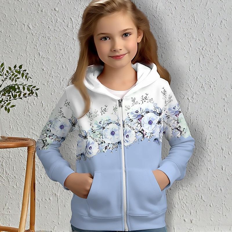 Girls 3D Floral Hoodie Coat Outerwear Pink Long Sleeve 3D Print Fall Winter Active Fashion Cute Kids 3-12 Years 150cm
Girls 3D Floral Hoodie Coat Outerwear Pink Long Sleeve 3D Print Fall Winter Active Fashion Cute Kids 3-12 Years 150cm
