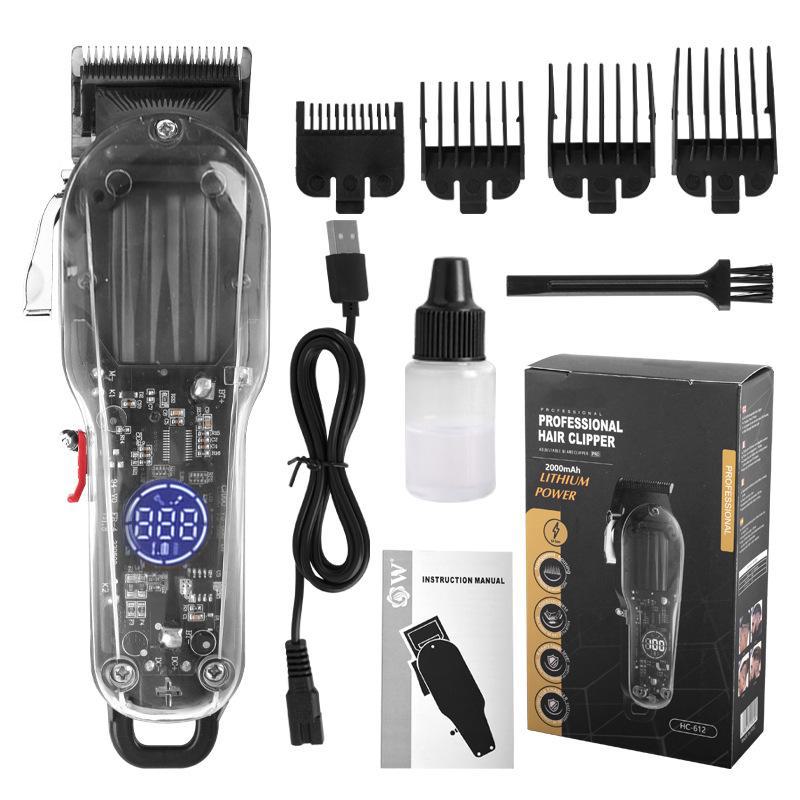 Прозрачная профессиональная многоскоростная электрическая машинка для стрижки волос с ЖК-дисплеем transparent чёрный
Прозрачная профессиональная многоскоростная электрическая машинка для стрижки волос с ЖК-дисплеем transparent чёрный