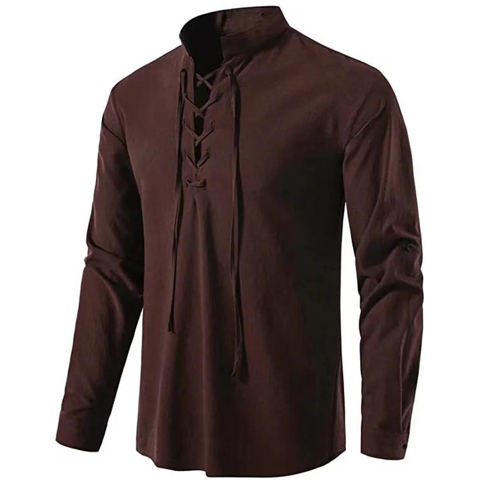 Мужская пиратская рубашка в стиле викингов, ретро, ренессанс, средневековый, готический, викторианский, костюм на Хэллоуин, повседневная, из хлопка и льна, на шнуровке, рубашки в стиле хиппи 2XL кофейный
Мужская пиратская рубашка в стиле викингов, ретро, ренессанс, средневековый, готический, викторианский, костюм на Хэллоуин, повседневная, из хлопка и льна, на шнуровке, рубашки в стиле хиппи 2XL кофейный