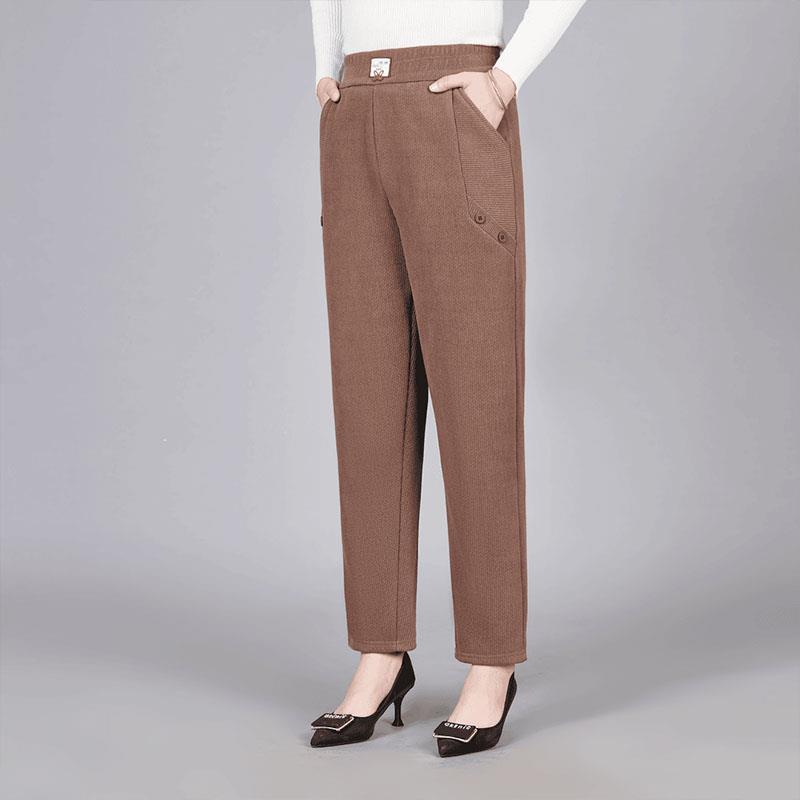 2024 Autumn/Winter Loose Solid Color Harem Pants: New Style Elastic Waist Plus Size Casual Wear for Middle-Aged Women 6XL (Weight 160-175 jin) кавовий
2024 Autumn/Winter Loose Solid Color Harem Pants: New Style Elastic Waist Plus Size Casual Wear for Middle-Aged Women 6XL (Weight 160-175 jin) кавовий