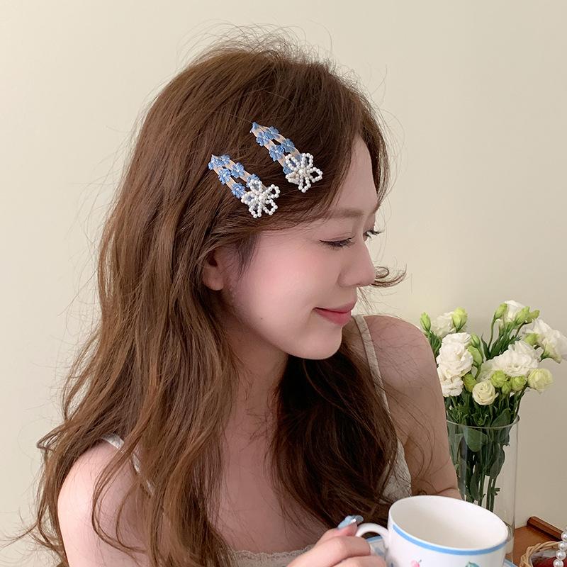 2 Pcs Fashion Exquisite Blue Embroidered Hollow Pearl Flower Barrettes Hair Clips For Women Girls Party Hair Accessories
2 Pcs Fashion Exquisite Blue Embroidered Hollow Pearl Flower Barrettes Hair Clips For Women Girls Party Hair Accessories