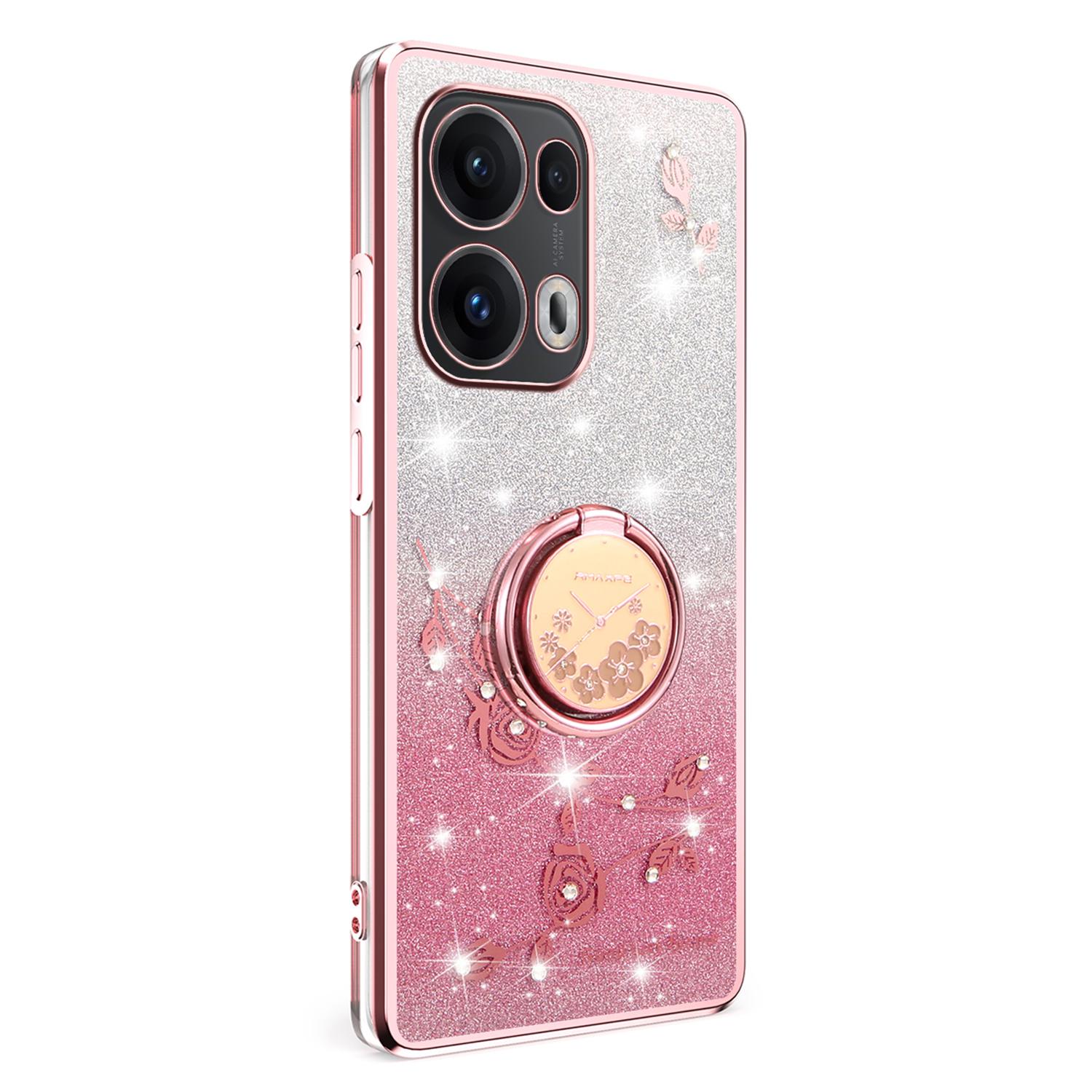 For Oppo Reno13 Pro 5G Case Ring Kickstand TPU Flowers Phone Cover Gradient Glitter Purple
For Oppo Reno13 Pro 5G Case Ring Kickstand TPU Flowers Phone Cover Gradient Glitter Purple