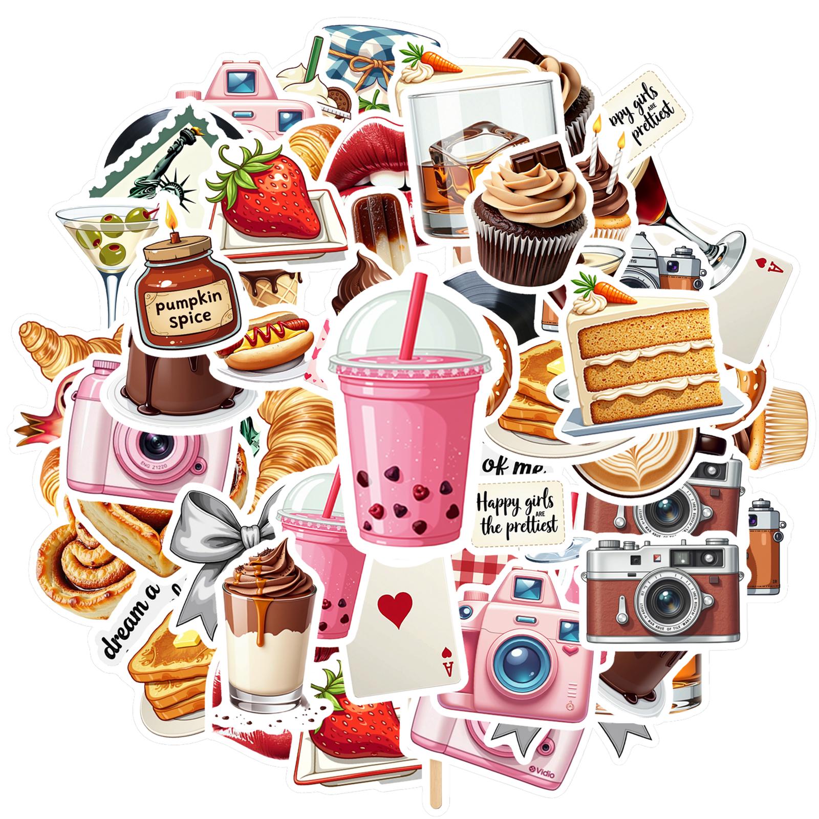 35pcs American Vintage Food Camera Stickers Y2k Aesthetic Stationery Stickers Scrapbooking Material For Laptop Luggage Book Deco
35pcs American Vintage Food Camera Stickers Y2k Aesthetic Stationery Stickers Scrapbooking Material For Laptop Luggage Book Deco