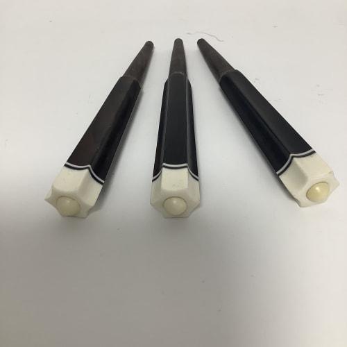 Set of 3 Okinawan sanshin karakuis (black wood hexagonal sandpaper) with pre-drilled holes
Set of 3 Okinawan sanshin karakuis (black wood hexagonal sandpaper) with pre-drilled holes