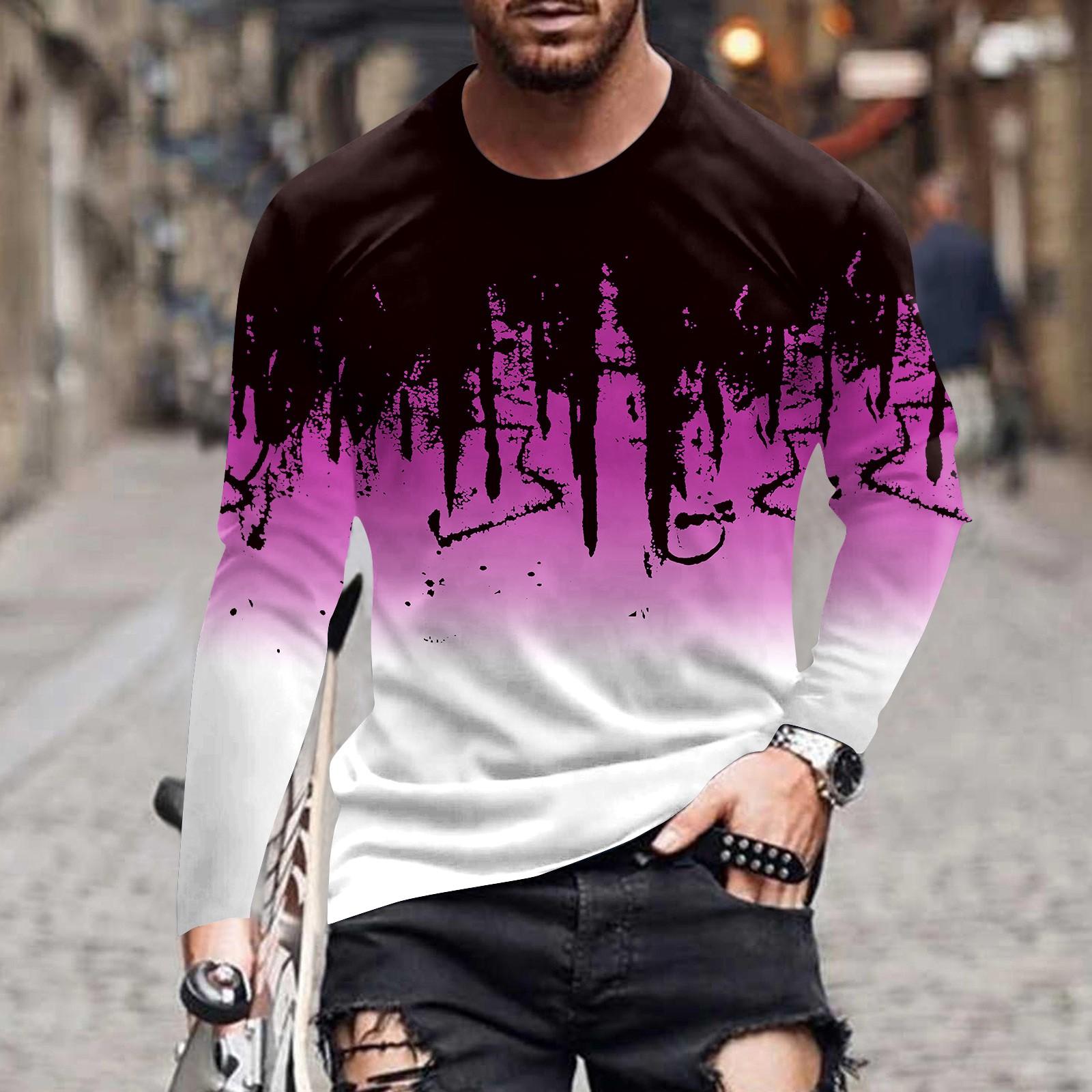 Мужская весенняя футболка с длинным рукавом с чернильным принтом Мужская свободная повседневная модная футболка с длинным рукавом XXL
Мужская весенняя футболка с длинным рукавом с чернильным принтом Мужская свободная повседневная модная футболка с длинным рукавом XXL