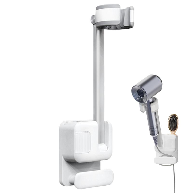 Hair Dryer Organizer Adjustable Wall Storage Rack Hands-Free Holder Stand Drill-Free Organizer For Home Bathroom Apartment білий
Hair Dryer Organizer Adjustable Wall Storage Rack Hands-Free Holder Stand Drill-Free Organizer For Home Bathroom Apartment білий