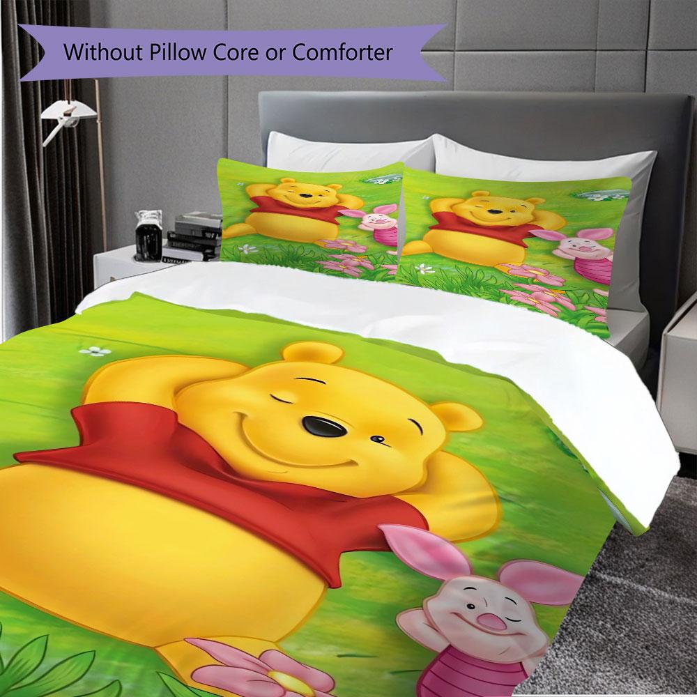 3pcs cute Winnie the Pooh and his friends patterned unbleached bed sheet set, available in various sizes, for bedroom bedding. 135x200cm
3pcs cute Winnie the Pooh and his friends patterned unbleached bed sheet set, available in various sizes, for bedroom bedding. 135x200cm