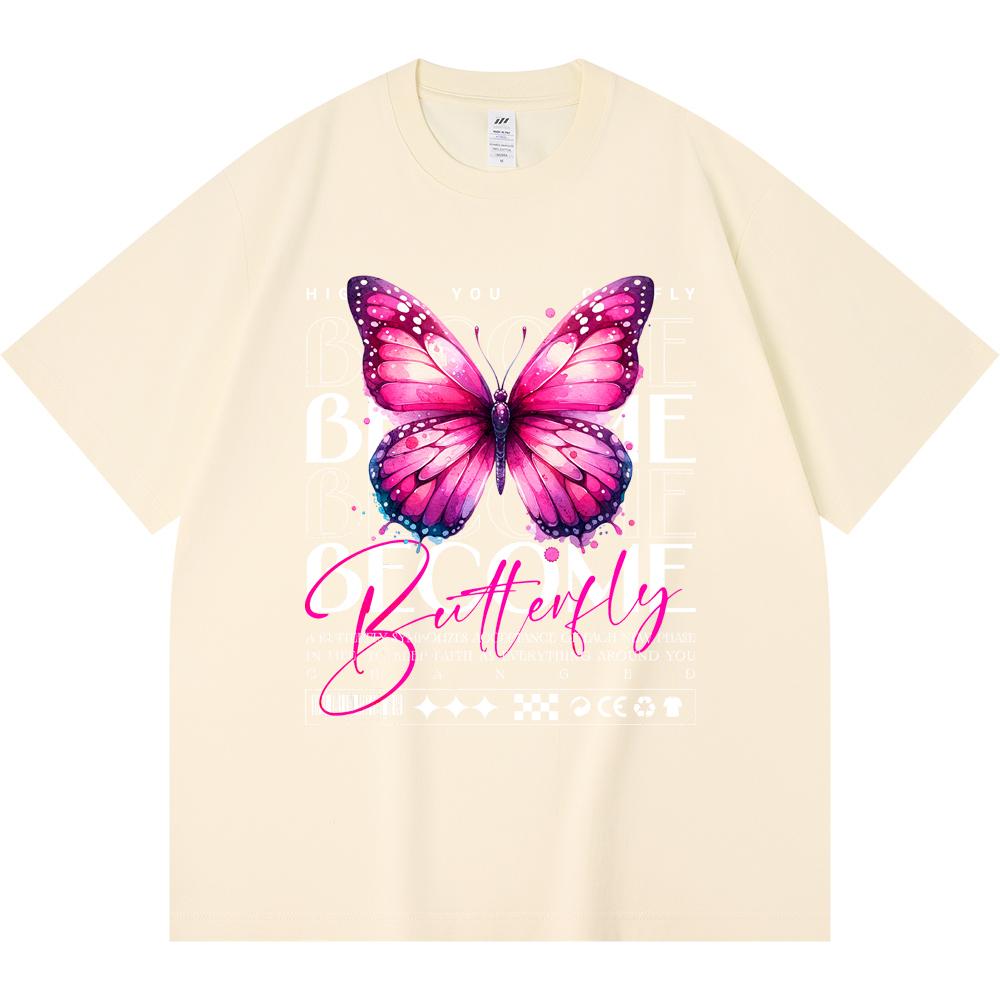 230GSM 100% Cotton T-Shirt Become Butterfly Print Tees Funny Harajuku Style Combed Cotton Tshirt XS абрикосовый
230GSM 100% Cotton T-Shirt Become Butterfly Print Tees Funny Harajuku Style Combed Cotton Tshirt XS абрикосовый