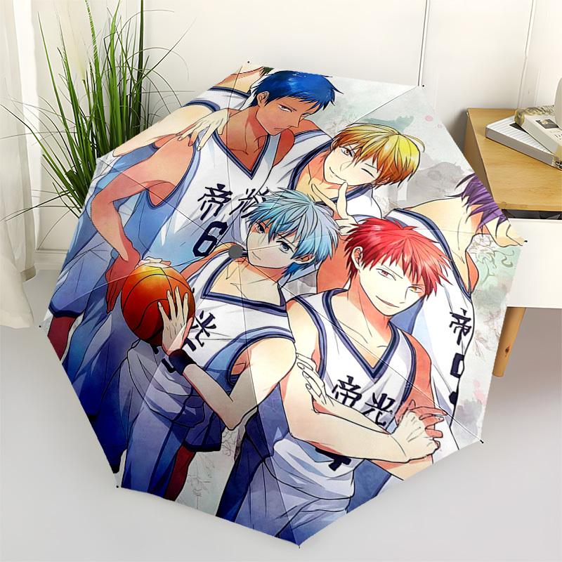 1pc Outdoor Umbrella with Kuroko no Basket Print - Automatic Opening/Closing, Portable Tri-Fold Design, 8-Rib Iron Frame - Perfect Gift for Fan
1pc Outdoor Umbrella with Kuroko no Basket Print - Automatic Opening/Closing, Portable Tri-Fold Design, 8-Rib Iron Frame - Perfect Gift for Fan