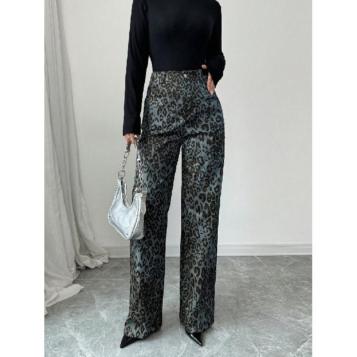 2026 Spring High-Waisted Leopard Print Wide-Leg Pants for Women, New Straight-Leg Loose Casual Trousers XL синій
2026 Spring High-Waisted Leopard Print Wide-Leg Pants for Women, New Straight-Leg Loose Casual Trousers XL синій
