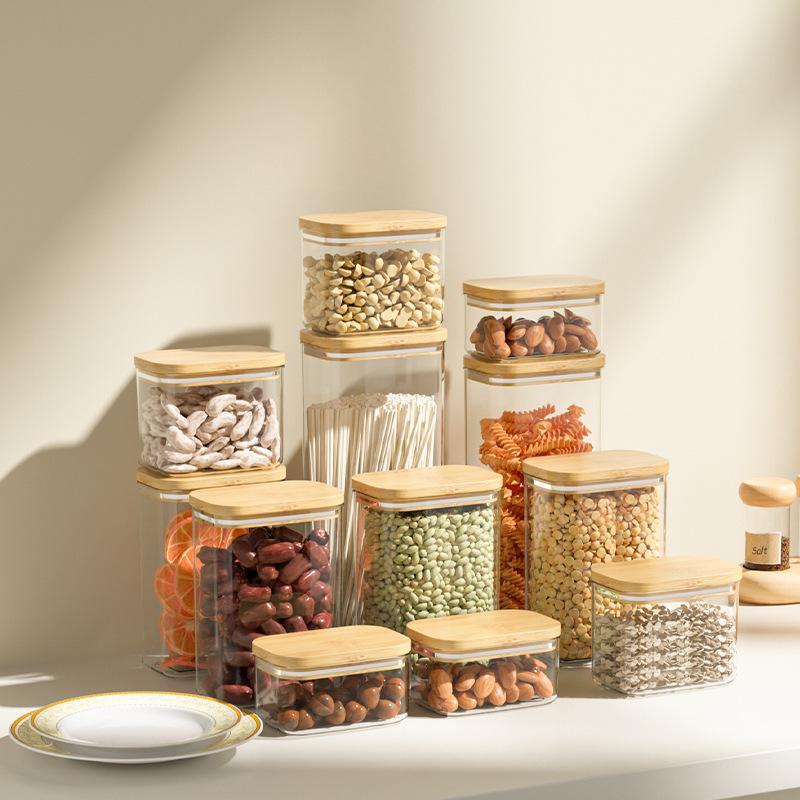 Square Plastic Food Jar with Bamboo Lid - Transparent Kitchen Storage for Grains and Tea Square Jar with Bamboo Lid 1800ml
Square Plastic Food Jar with Bamboo Lid - Transparent Kitchen Storage for Grains and Tea Square Jar with Bamboo Lid 1800ml