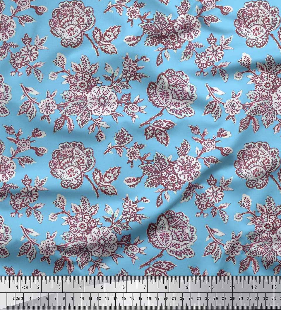 Soimoi Japan Crepe Satin Ткань с листьями и цветочным художественным принтом Ткань на метр 42 дюйма 42 Inch Wide - Poly Crepe синий
Soimoi Japan Crepe Satin Ткань с листьями и цветочным художественным принтом Ткань на метр 42 дюйма 42 Inch Wide - Poly Crepe синий