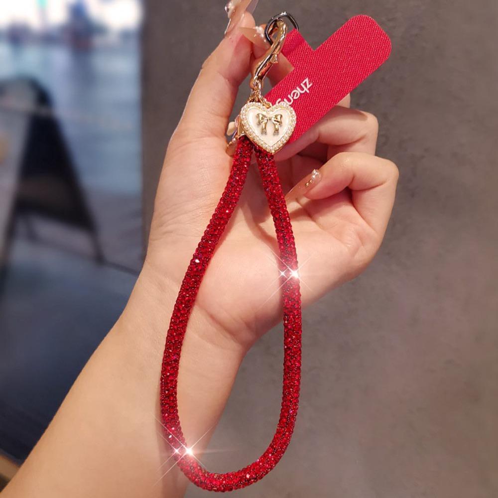 Ручной блестящий ремешок для телефона со стразами, короткая цепочка на запястье для мобильного телефона, подарок на Новый год для девочек style 6