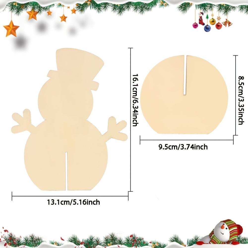 6pcs DIY Christmas Snowman Shape Assembly 3D Wooden Pieces Unfinished Painted Wooden Crafts Ornament for Home Decor
6pcs DIY Christmas Snowman Shape Assembly 3D Wooden Pieces Unfinished Painted Wooden Crafts Ornament for Home Decor