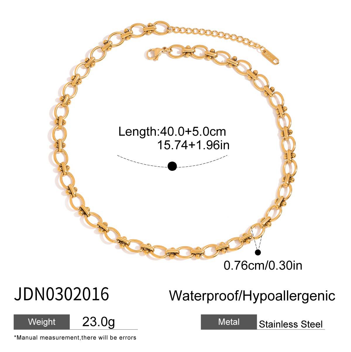 European and American stainless steel necklace simple collarbone chain does not fade jewelry 18k titanium steel
European and American stainless steel necklace simple collarbone chain does not fade jewelry 18k titanium steel