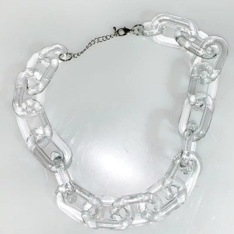 Punk Transparent Acrylic Big Link Chain Choker for Women Men Rock Resin Geometric Cuban Chain Necklace Cyberpunk Jewelry Gifts
Punk Transparent Acrylic Big Link Chain Choker for Women Men Rock Resin Geometric Cuban Chain Necklace Cyberpunk Jewelry Gifts