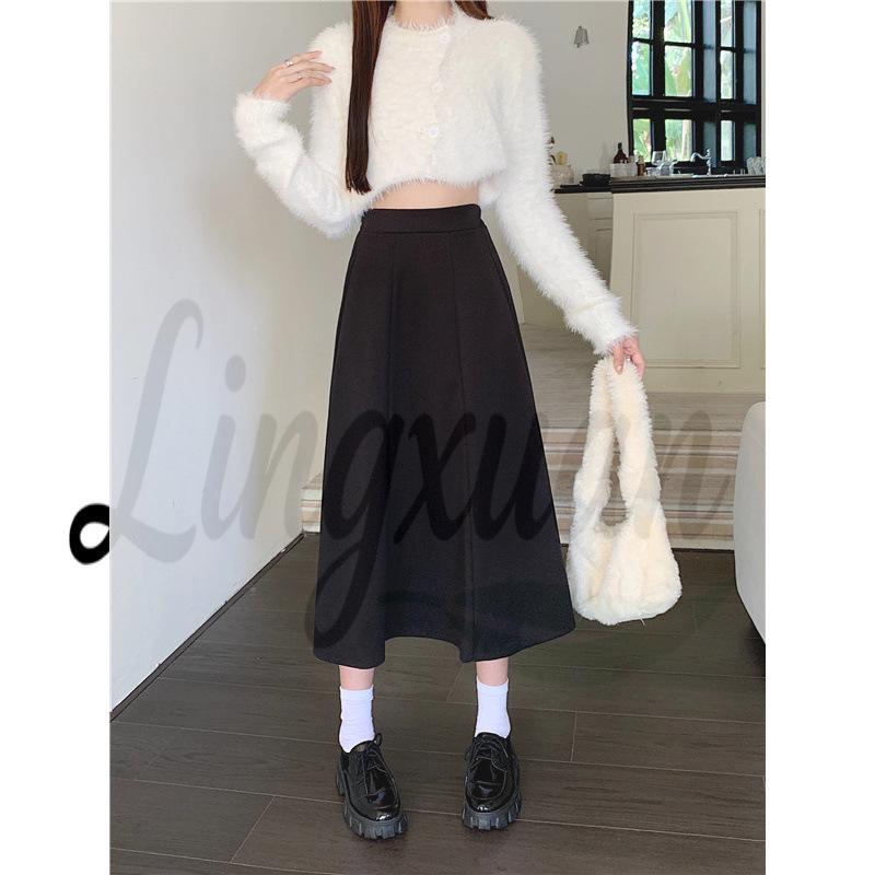 Plus Size Winter Korean Wool A-line Umbrella Skirt, High Waist, Versatile Plus L чёрный
Plus Size Winter Korean Wool A-line Umbrella Skirt, High Waist, Versatile Plus L чёрный