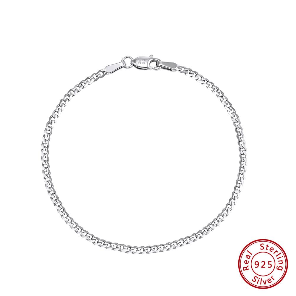 EFFIE QUEEN 2MM 6MM Trendy Cuban Chain Bracelets Simple 925 Sterling Silver Curb Cuban Link Chain Bracelet Bangle Gift SB123 16.5CM
EFFIE QUEEN 2MM 6MM Trendy Cuban Chain Bracelets Simple 925 Sterling Silver Curb Cuban Link Chain Bracelet Bangle Gift SB123 16.5CM