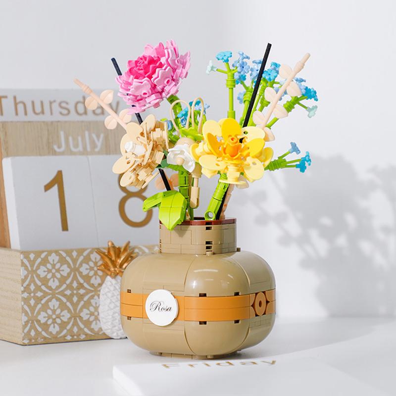 Building Blocks Potted Plants Vase Models Home Ornaments DIY Roses Sunflower Plants Bouquets Assembly Toys Gifts for Friends
Building Blocks Potted Plants Vase Models Home Ornaments DIY Roses Sunflower Plants Bouquets Assembly Toys Gifts for Friends