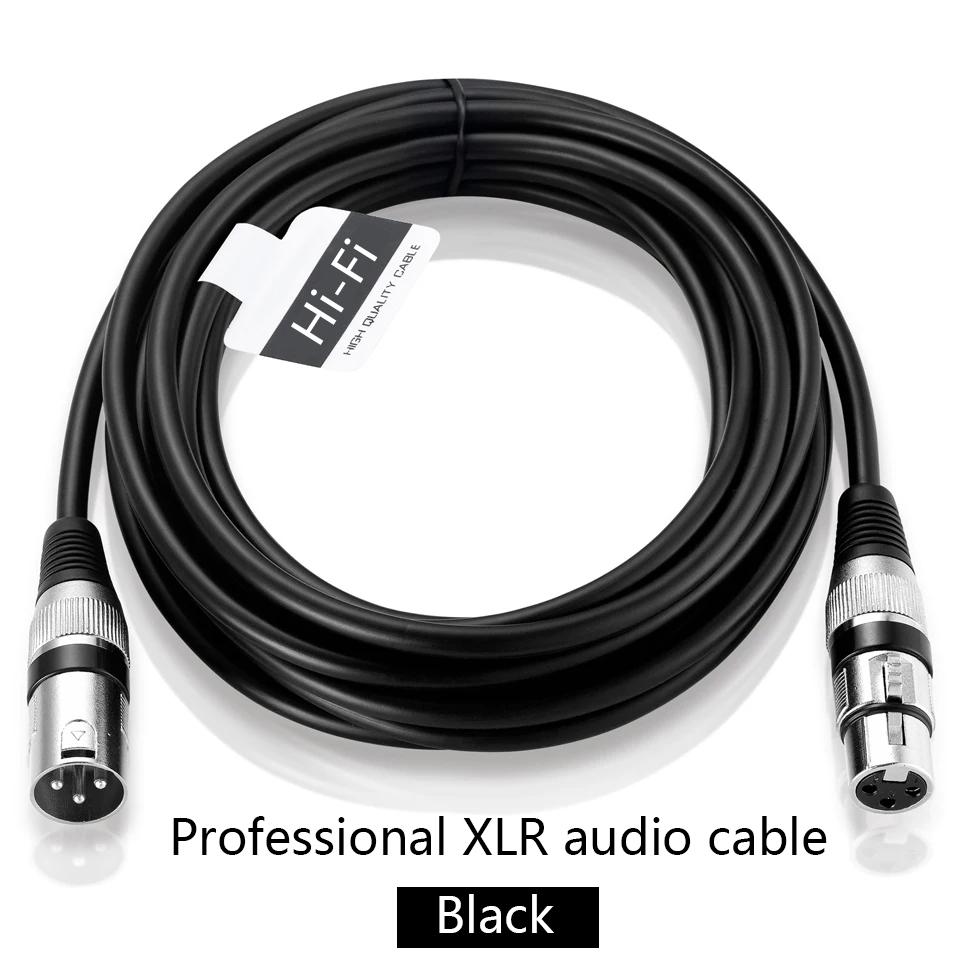 XLR Male to Female Cable Professional Microphone Extension Cable For Recording Mixer Balanced Speaker Mic XLR 3Pin Audio Lines =0.5m чорний
XLR Male to Female Cable Professional Microphone Extension Cable For Recording Mixer Balanced Speaker Mic XLR 3Pin Audio Lines =0.5m чорний
