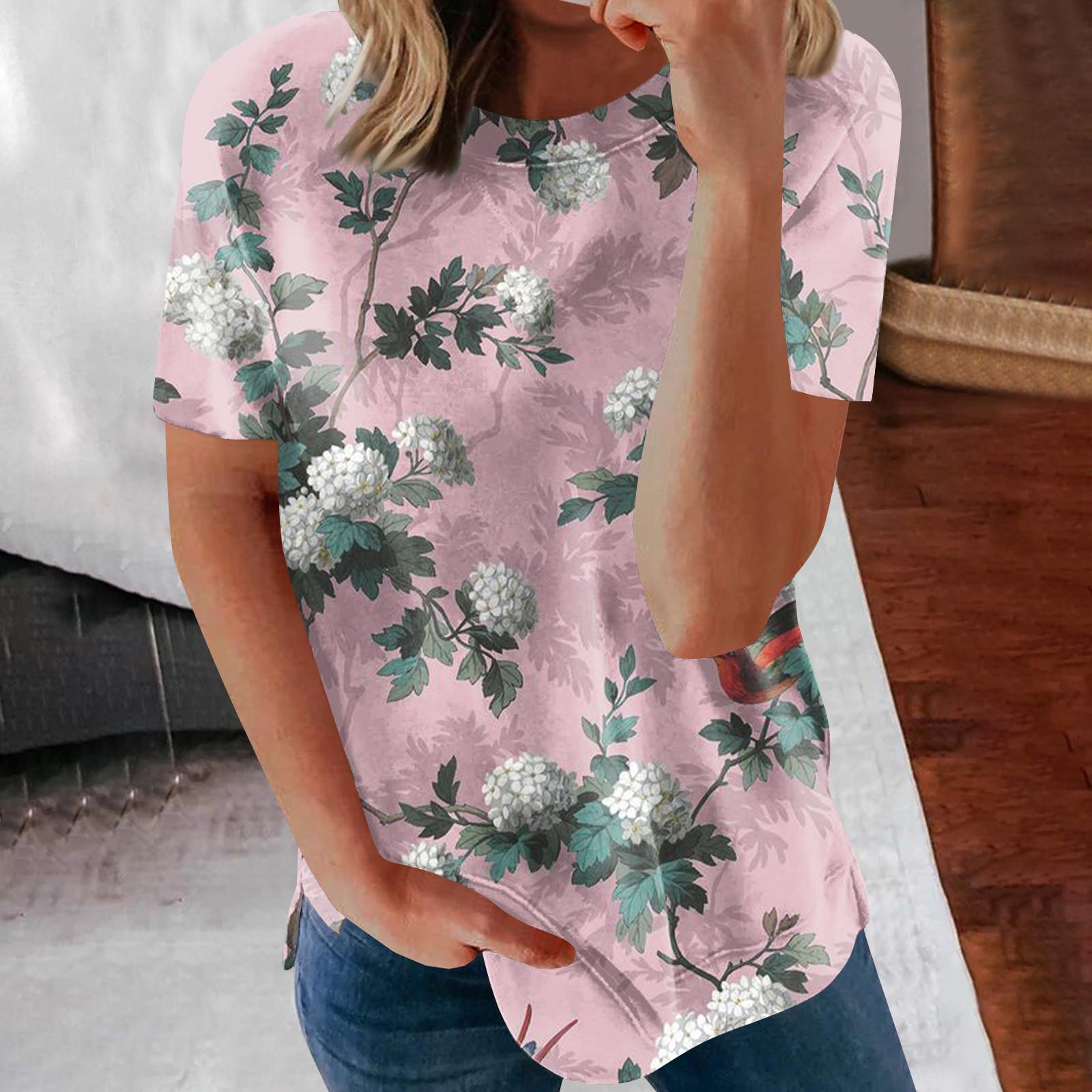 Женские летние свободные топы с короткими рукавами и круглым вырезом в стиле ретро с короткими рукавами и принтом, женские летние футболки XXL розовый
Женские летние свободные топы с короткими рукавами и круглым вырезом в стиле ретро с короткими рукавами и принтом, женские летние футболки XXL розовый