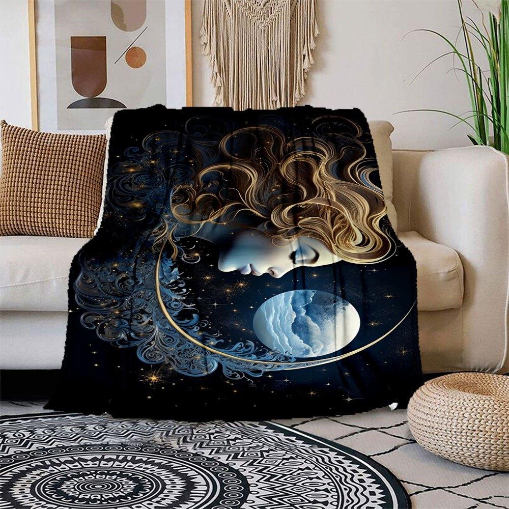 Starry Night Dream: Celestial Hair Art Print Blanket Flannel Throw Blanket for Sofa, Bed, Travel, Camping, Office, Couch, Chair, And Bed Gi 150x180cm
Starry Night Dream: Celestial Hair Art Print Blanket Flannel Throw Blanket for Sofa, Bed, Travel, Camping, Office, Couch, Chair, And Bed Gi 150x180cm
