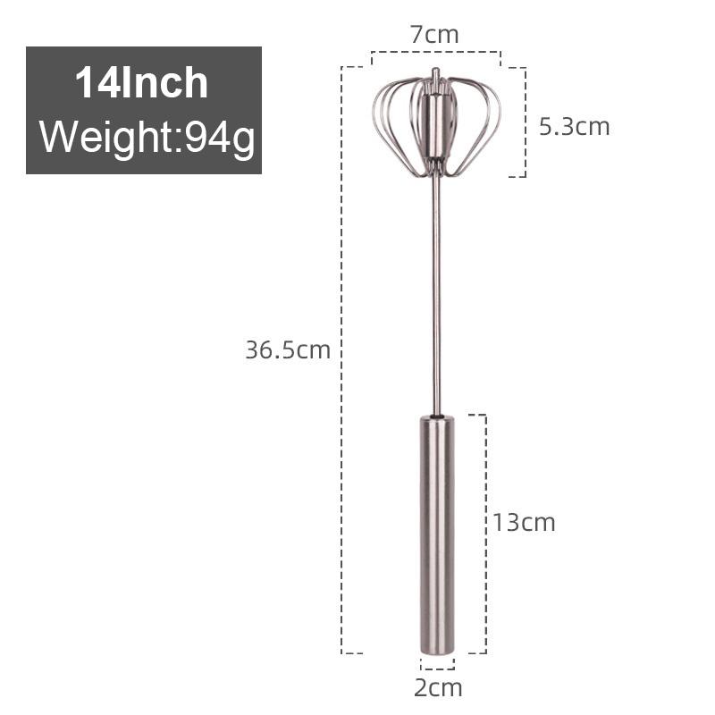 Побутовий напівавтоматичний обертовий віночок з нержавіючої сталі Ручний збивач для яєць під тиском Кухонні інструменти Посуд для крему Віночок Ручний міксер 14 inch
Побутовий напівавтоматичний обертовий віночок з нержавіючої сталі Ручний збивач для яєць під тиском Кухонні інструменти Посуд для крему Віночок Ручний міксер 14 inch