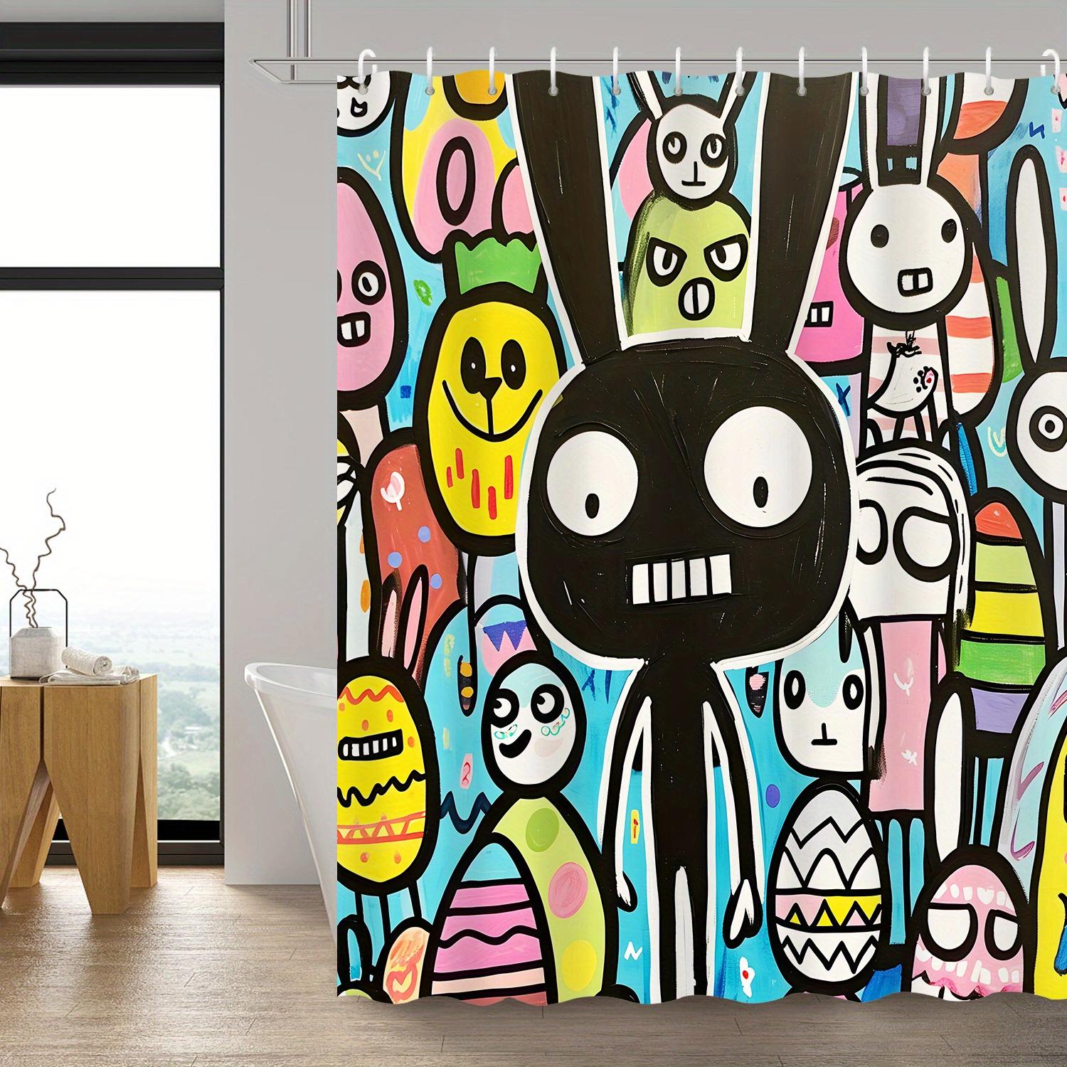 Colorful Cartoon Bunny Waterproof Shower Curtain For Modern Bathroom Decor, Stylish And Durable, Perfect For Home Use W60H190(CM)-1 Pcs
Colorful Cartoon Bunny Waterproof Shower Curtain For Modern Bathroom Decor, Stylish And Durable, Perfect For Home Use W60H190(CM)-1 Pcs