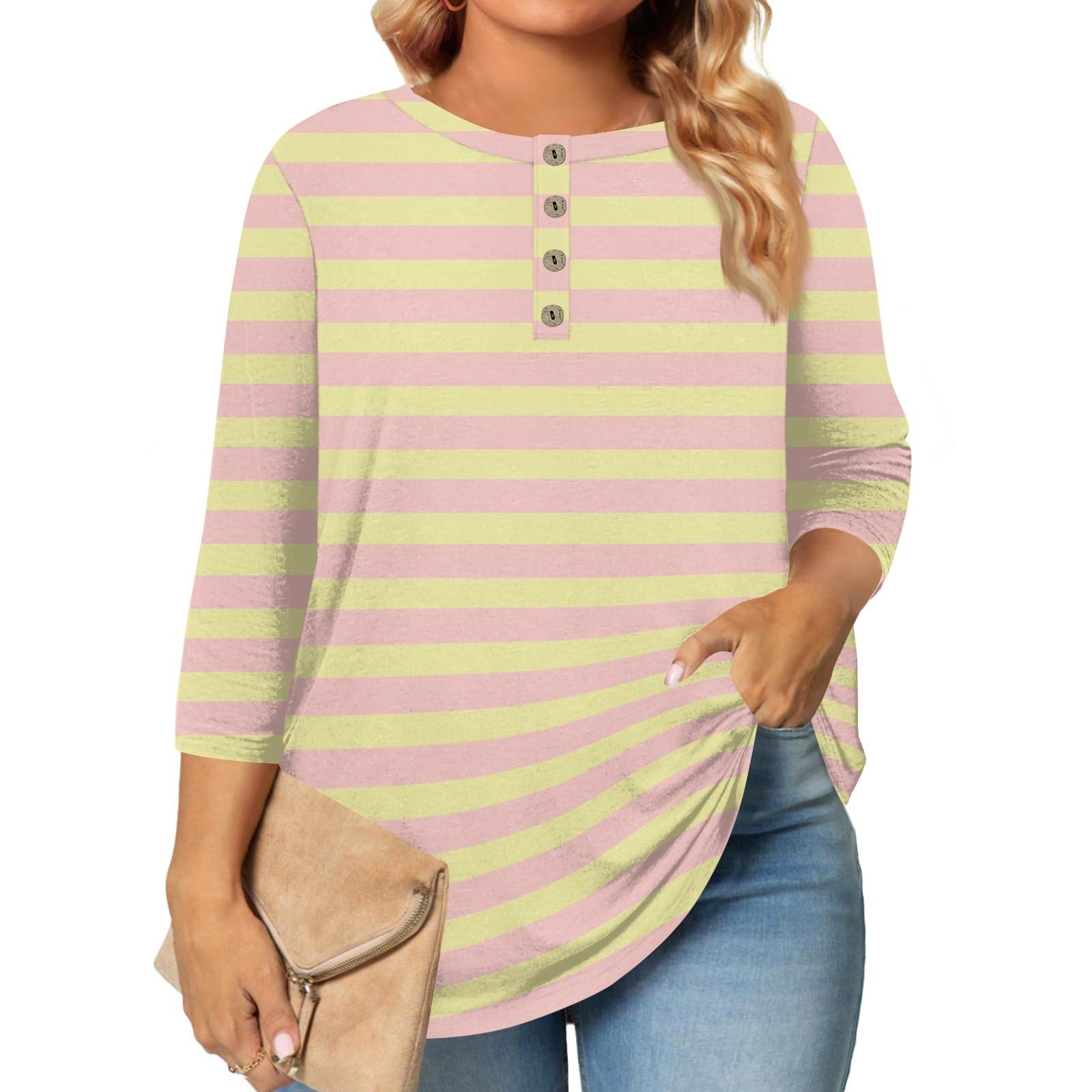 Women s Large Size Print 3/4 Sleeve Button Collar Top T-Shirt Bottoming Shirt XXXL жовтий
Women s Large Size Print 3/4 Sleeve Button Collar Top T-Shirt Bottoming Shirt XXXL жовтий