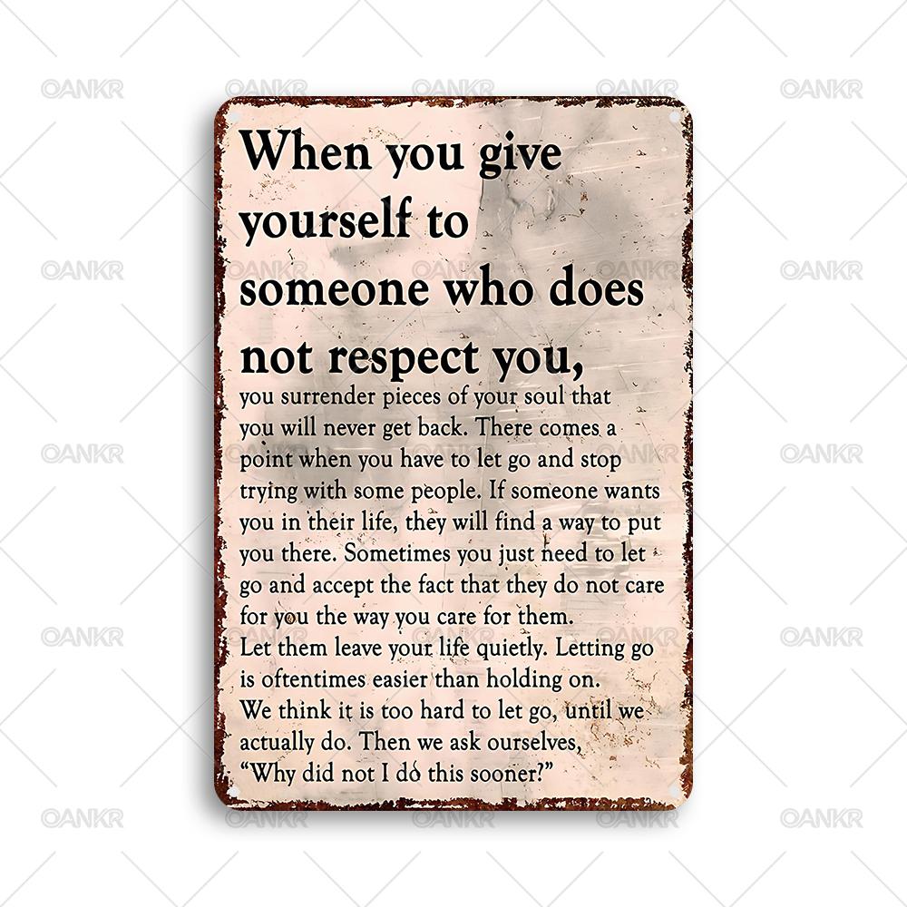 Funny Metal Tin Sign When You Give Yourself To Someone Wall Poster Metal Signs for Man Cave Bedroom Home Decor Accessories 20x30cm(7.8x11.8inch)
Funny Metal Tin Sign When You Give Yourself To Someone Wall Poster Metal Signs for Man Cave Bedroom Home Decor Accessories 20x30cm(7.8x11.8inch)