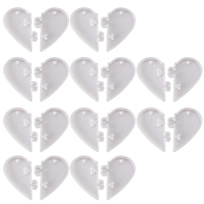 10 Pieces Couple Keychains Heart Shape Silicone Mold for DIY Keychain or Jewelry Earring Necklace Pendant Handmade Craft 1
10 Pieces Couple Keychains Heart Shape Silicone Mold for DIY Keychain or Jewelry Earring Necklace Pendant Handmade Craft 1