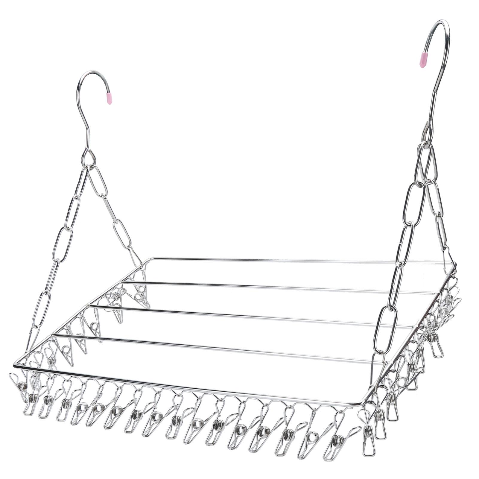Clothes Drying Rack with 36 Clips Stainless Steel Socks Shoes Hanger Organizer for Balcony
Clothes Drying Rack with 36 Clips Stainless Steel Socks Shoes Hanger Organizer for Balcony