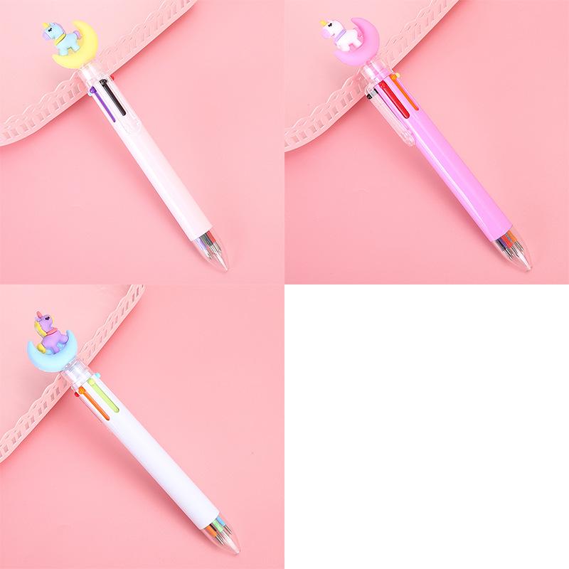 Unicorn-Themed Six-Color Click Ballpoint Pen for Students
Unicorn-Themed Six-Color Click Ballpoint Pen for Students