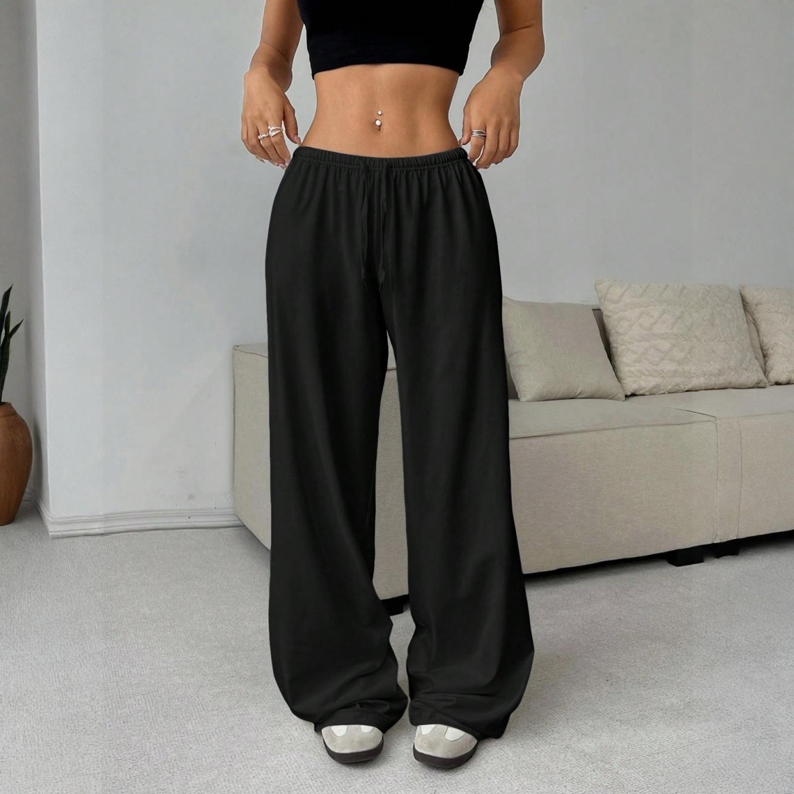 Fashionable Loose Wide Leg Pants For Women With Elastic Waist And Tie Design - Perfect For Fitness, Sports, And Casual Wear L чёрный
Fashionable Loose Wide Leg Pants For Women With Elastic Waist And Tie Design - Perfect For Fitness, Sports, And Casual Wear L чёрный